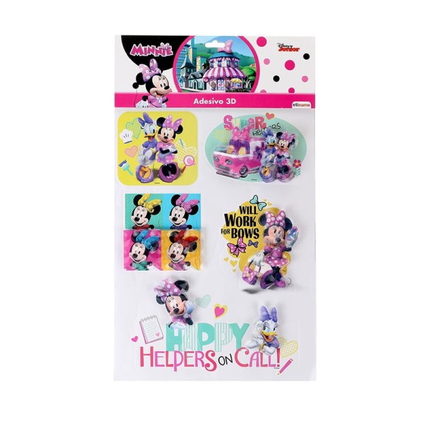 Encontraproduto.com.br - Minnie Adesivo 3D Sortidos Com 5 Unidades Etihome