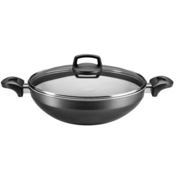 Encontraproduto.com.br - Panela Wok MTA Supra Antiaderente Tampa de Vidro com Alça N28 4,3L