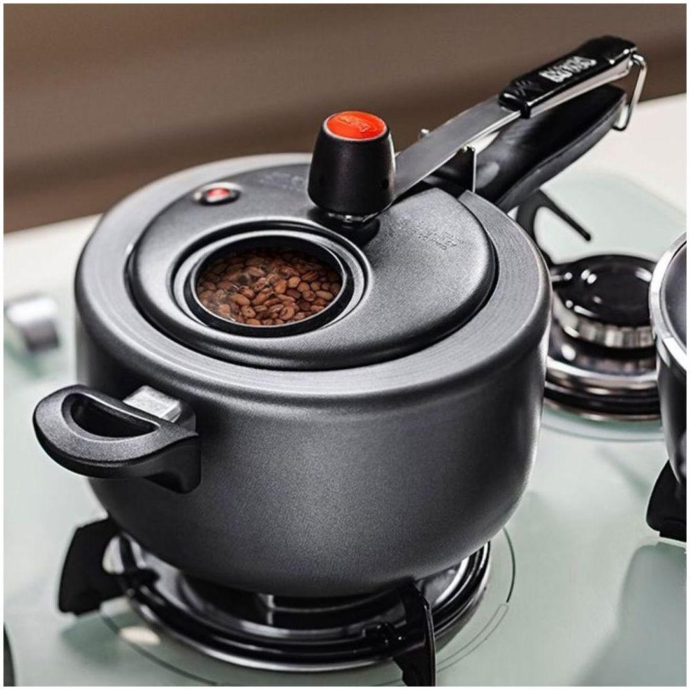 Encontraproduto.com.br - Panela de Pressão Antiaderente MTA 4.5 Litros de Alumínio com Visor 6000