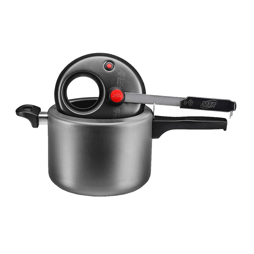 Encontraproduto.com.br - Panela de Pressão Antiaderente MTA 4.5 Litros de Alumínio com Visor 6000