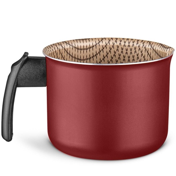 Encontraproduto.com.br - Fervedor Caneca Leiteira 1,7l Antiaderente Superflon Ultra Flora Mta De Alumínio Cereja