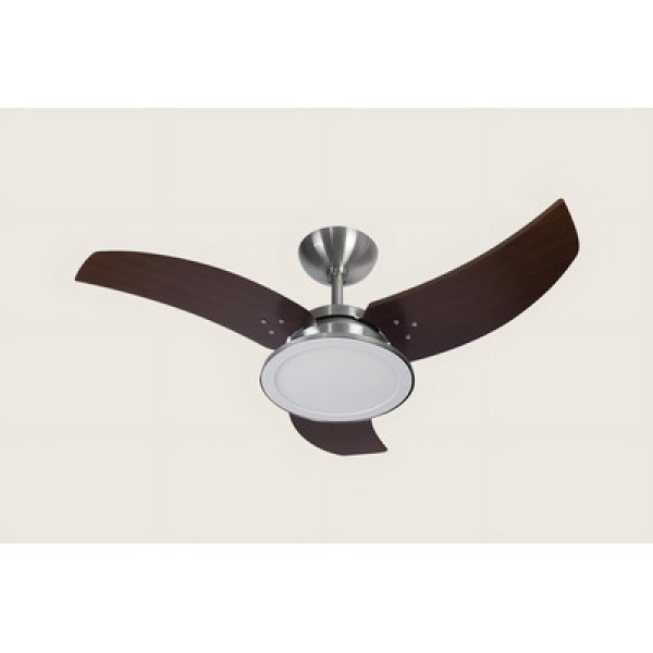 Ventilador de Teto Tron Venom Led 3 Pás Tabaco / Alumínio