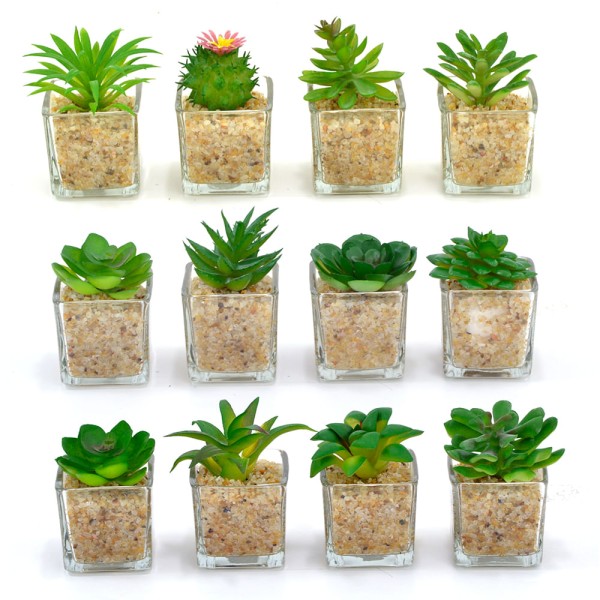 Encontraproduto.com.br - Mini Arranjo Cacto Útil Bazar 8x5x5cm UB4321