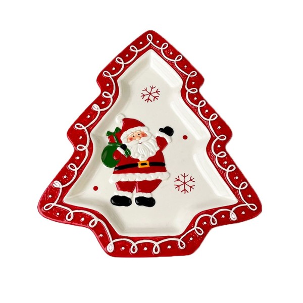 Petisqueira Natalina Cerâmica 23x26cm Útil Bazar UB8028