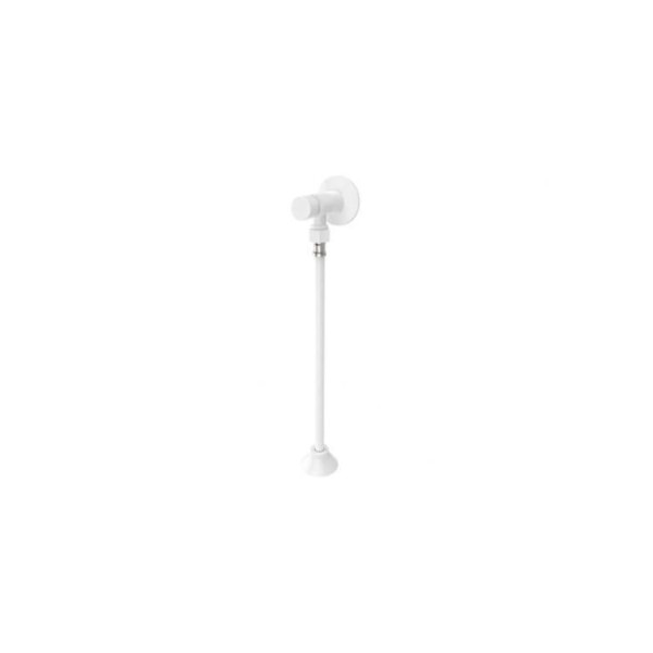 Encontraproduto.com.br - Válvula Para Mictório Branca Com Canopla Flexível 0,30mm Blukit Metal
