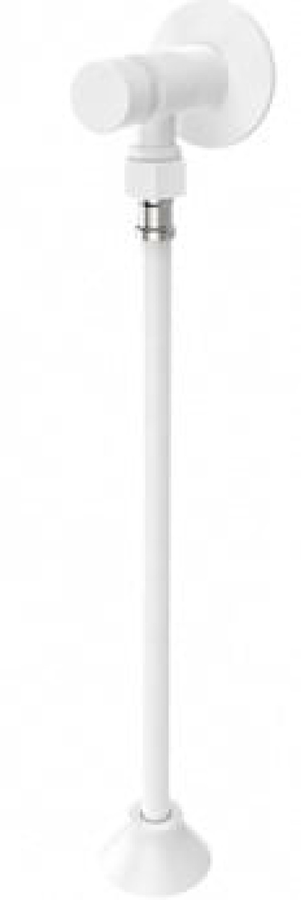 Encontraproduto.com.br - Válvula Para Mictório Branca Com Canopla Flexível 0,30mm Blukit Metal