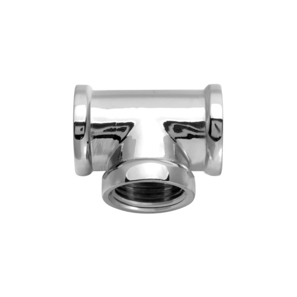 Encontraproduto.com.br - Te Latão Cromado 90 Rosca Femea 1/2 Blukit