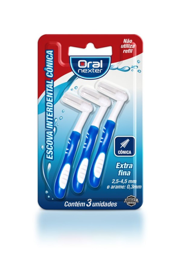 Encontraproduto.com.br - Escova Dental Jadepro Interdental Conica Extrafina 3 Unidades