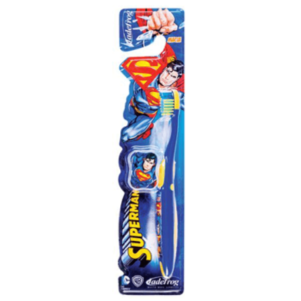 Encontraproduto.com.br - Escova Infantil Jadepro Superman Com Protetor