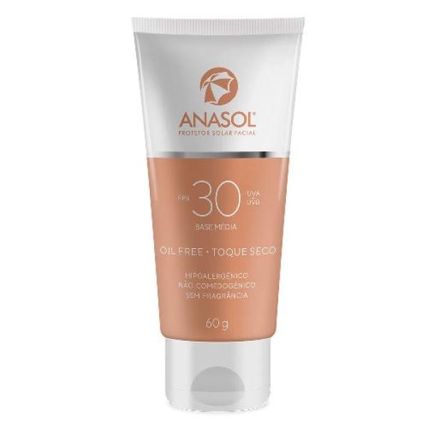 Encontraproduto.com.br - Protetor Solar Facial Com Cor Anasol Base Média FPS30 60g