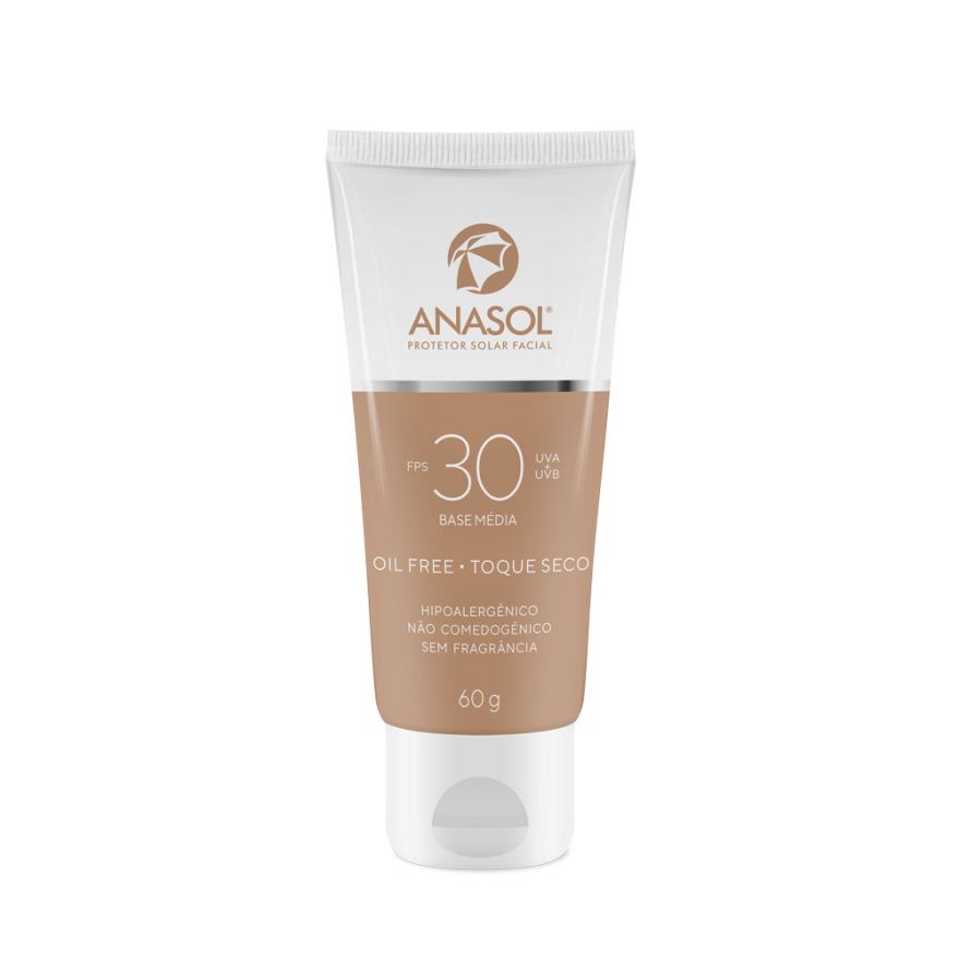 Encontraproduto.com.br - Protetor Solar Facial com Cor Médio FPS 30 Anasol