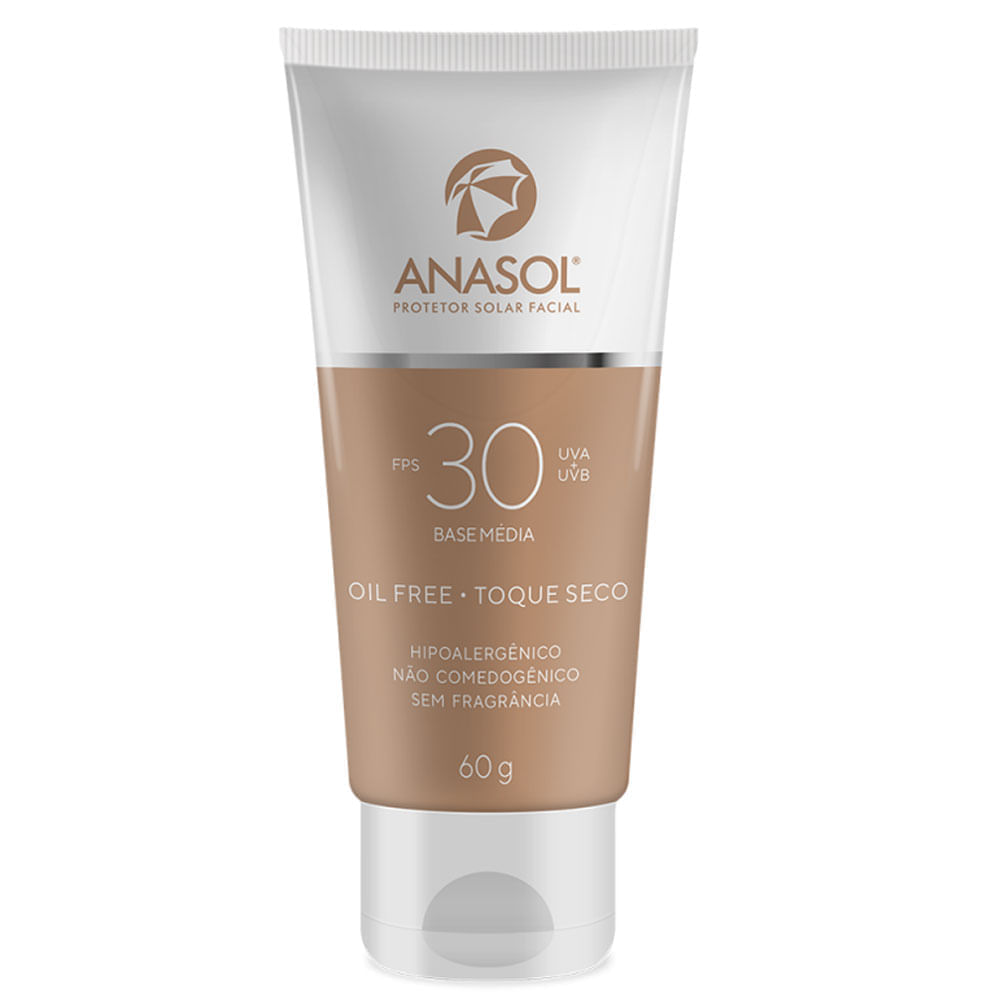 Encontraproduto.com.br - Protetor Solar Facial com Cor Médio FPS 30 Anasol