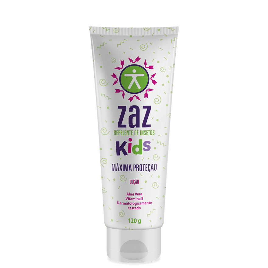 Encontraproduto.com.br - Loção Repelente de Insetos Zaz Kids Máxima Proteção 120g