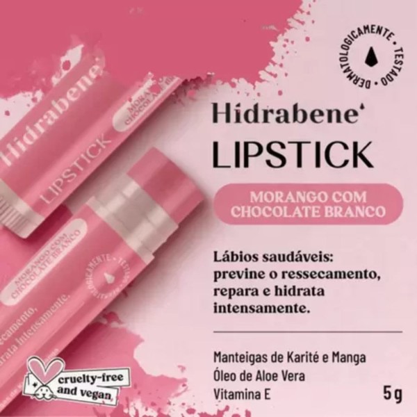 Encontraproduto.com.br - Stick Labial Hidratante Morango Com Chocolate Branco 5g