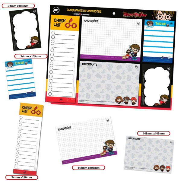 Encontraproduto.com.br - Kit Bloco de Notas Harry Potter