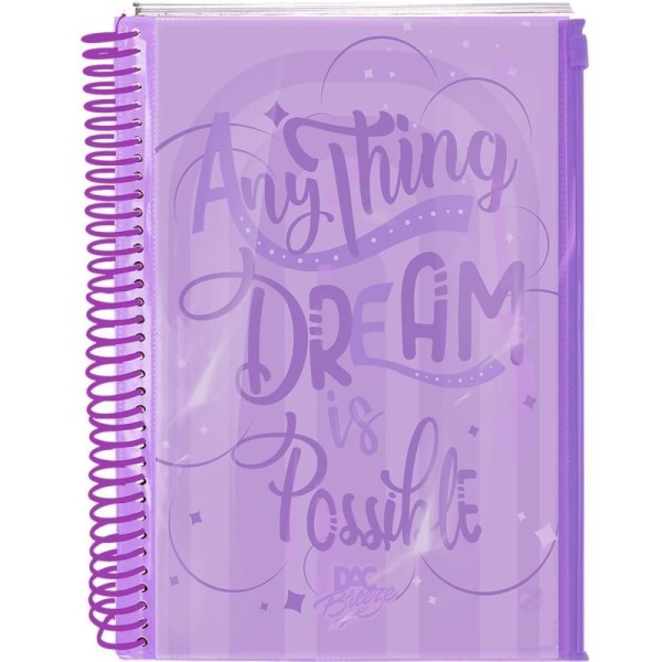 Encontraproduto.com.br - Caderno 10x1 Cp.dura Colegial Breeze Lilas 160f.c-malote
