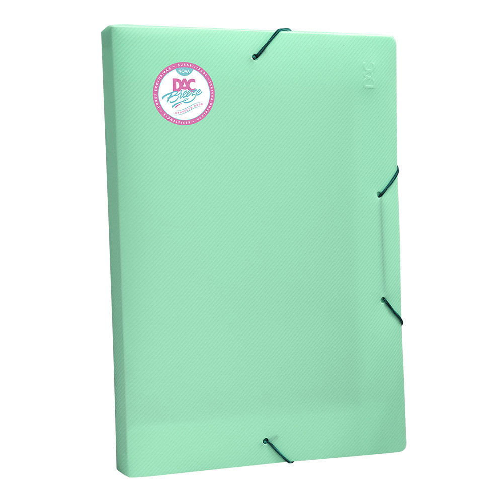Encontraproduto.com.br - Pasta Plástica com Elástico - Oficio - 20mm - Verde - DAC