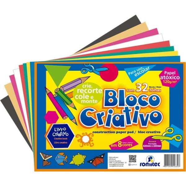Livro De Atividades Criativo 8cores A4 120gsm 32fl