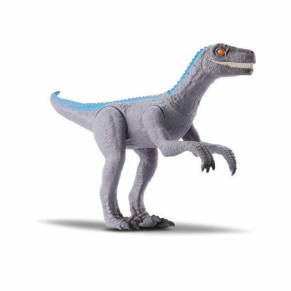 Encontraproduto.com.br - Triciclo com Fricção e Figura - Dino Island Adventure - Triciclo e Velociraptor - Silmar