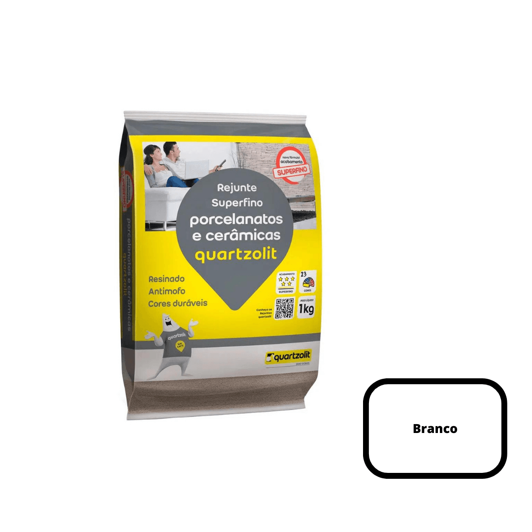 Rejunte Porcelanato Quartzolit Branco 1kg