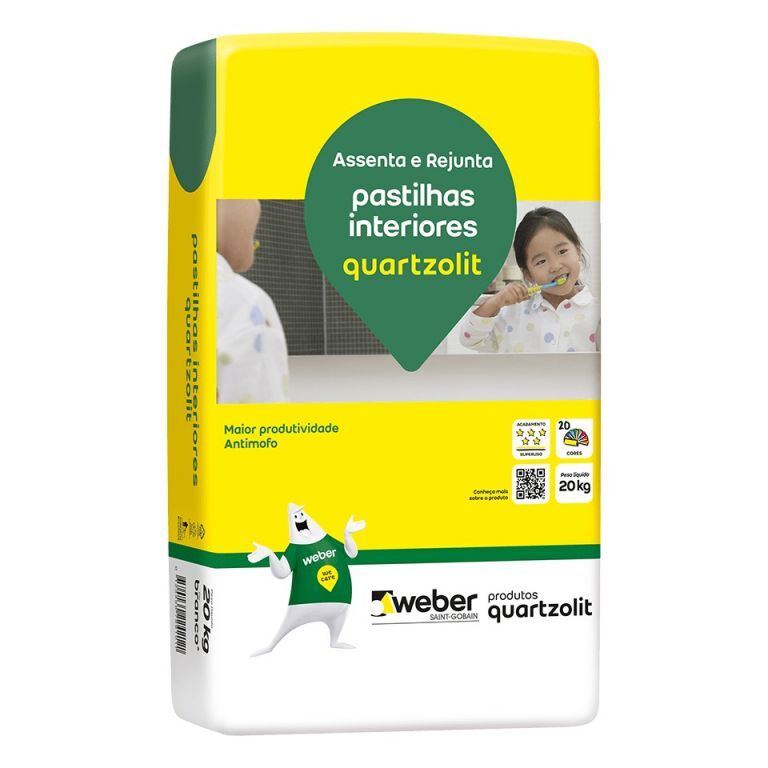 Argamassa Quartzolit Pastilha Externa Branca 20KG 0285.00000.0020PA