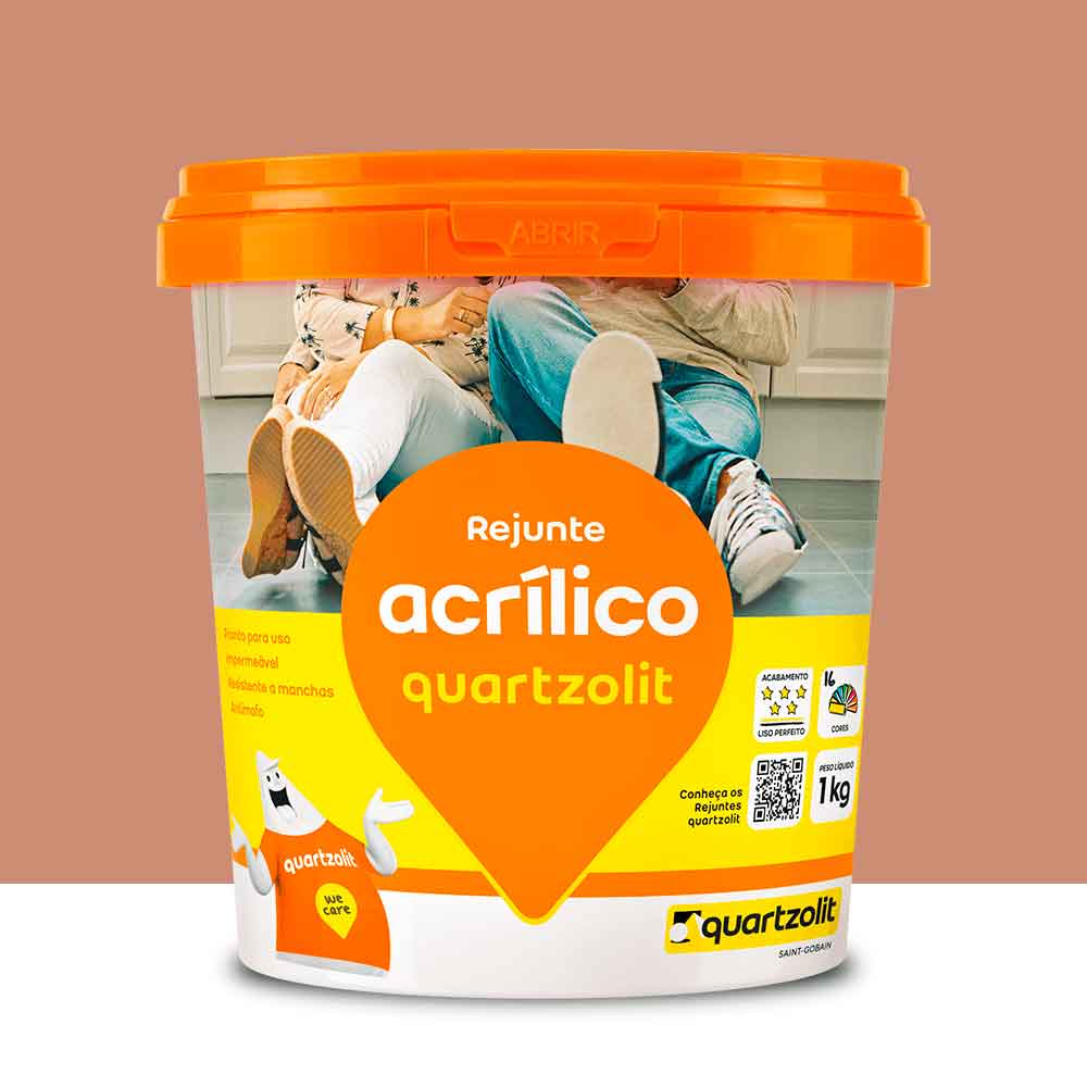 Encontraproduto.com.br - Rejunte Acrílico 1Kg - Corda - Quartzolit
