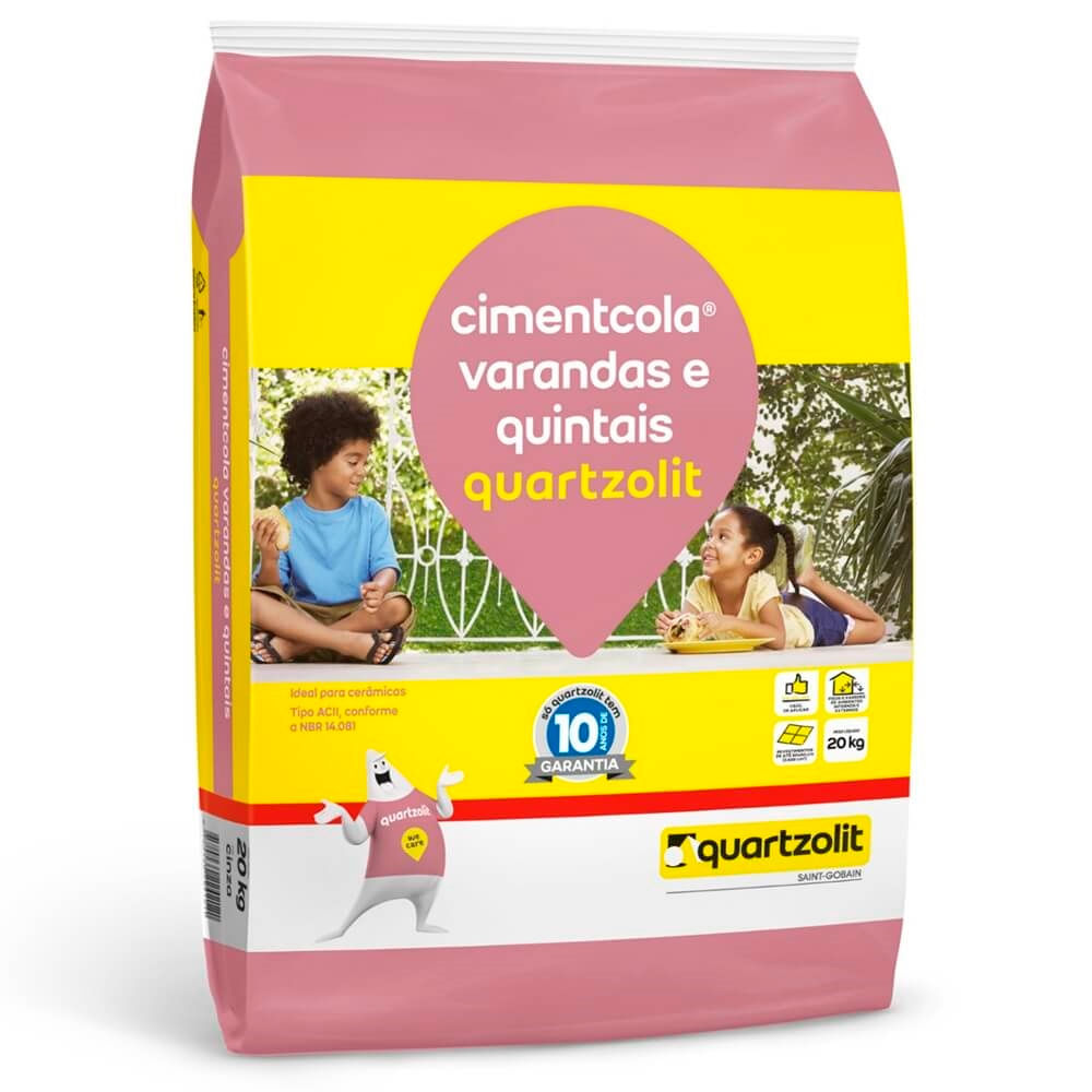 Encontraproduto.com.br - Argamassa Quartzolit Varandas e Quintais AC2 20Kg