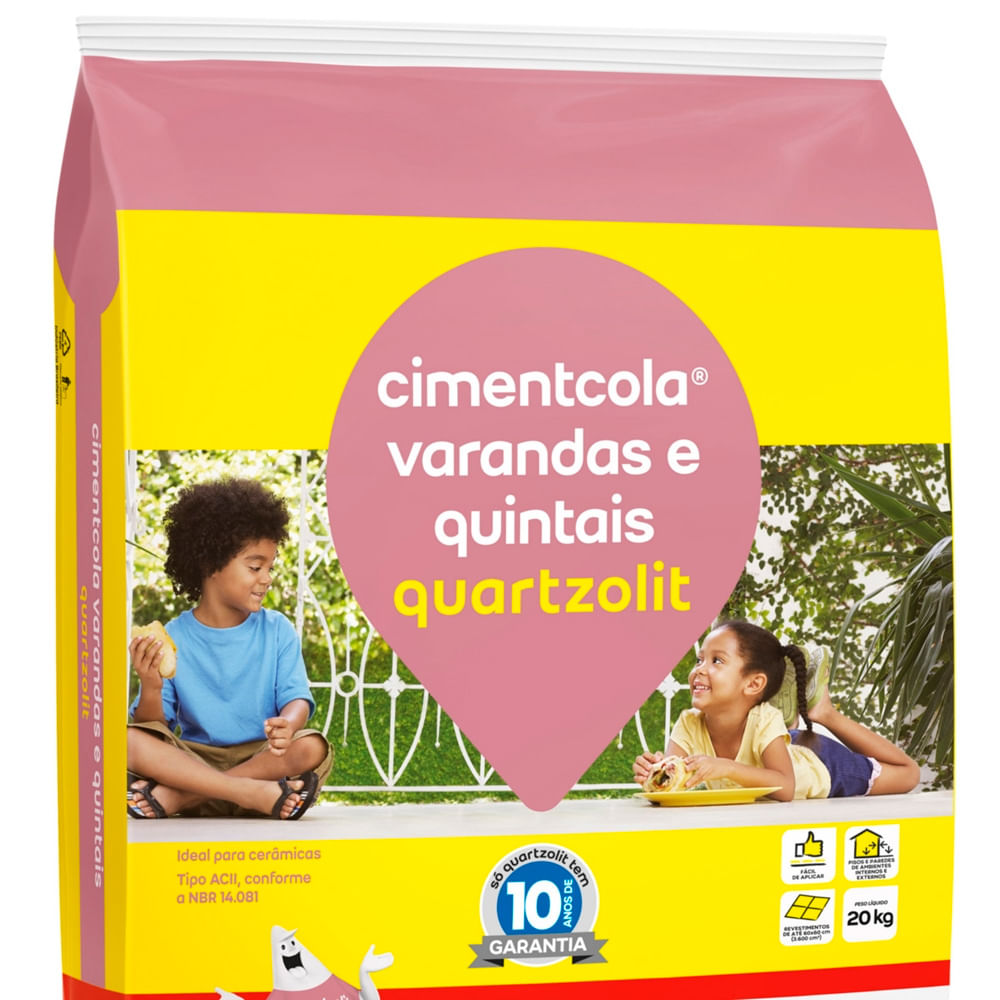 Encontraproduto.com.br - Argamassa Quartzolit Varandas e Quintais AC2 20Kg