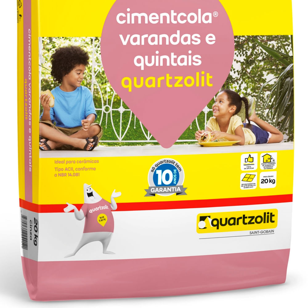 Encontraproduto.com.br - Argamassa Quartzolit Varandas e Quintais AC2 20Kg