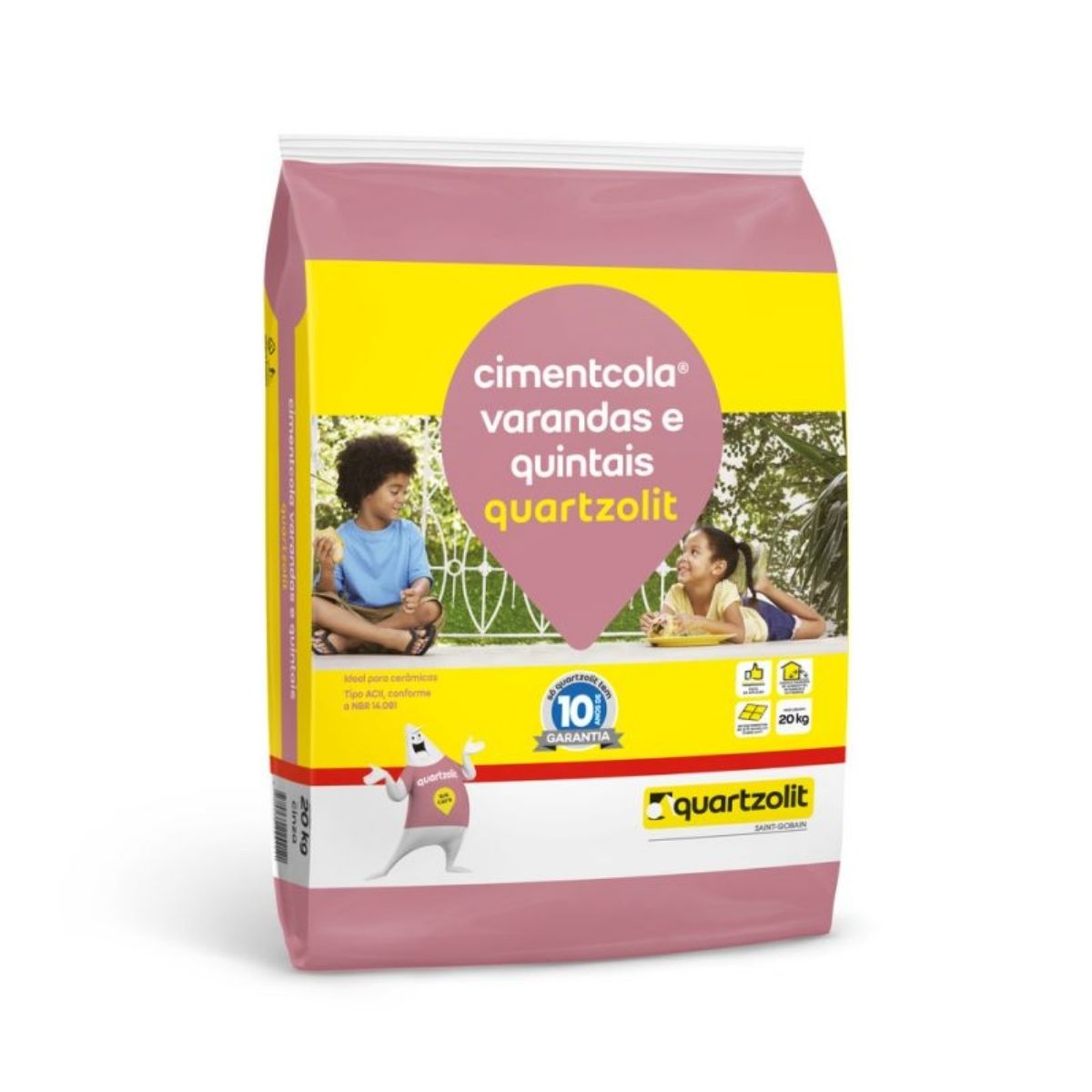Encontraproduto.com.br - Argamassa Acii 20Kg Var/Quin Int/Ext Cinza Quartzolit