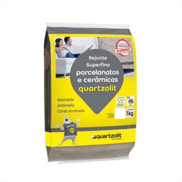 Rejunte Porcelanato e Ceramica 1Kg - Cinza Outono - Quartzolit