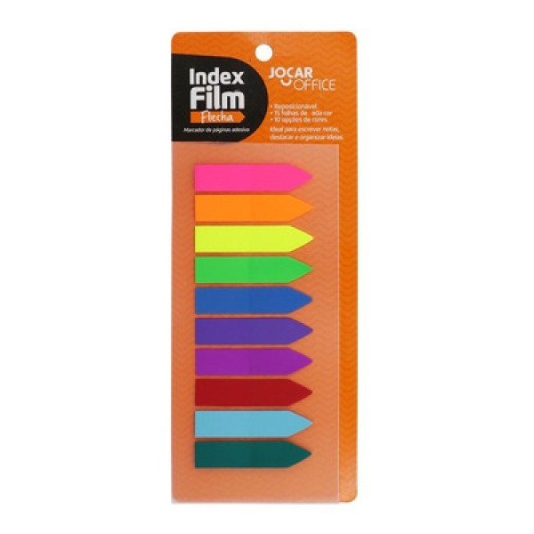 Encontraproduto.com.br - Marcador Adesivo de Páginas Leonora Modelo Flecha com 10 Cores 15 Folhas Cada