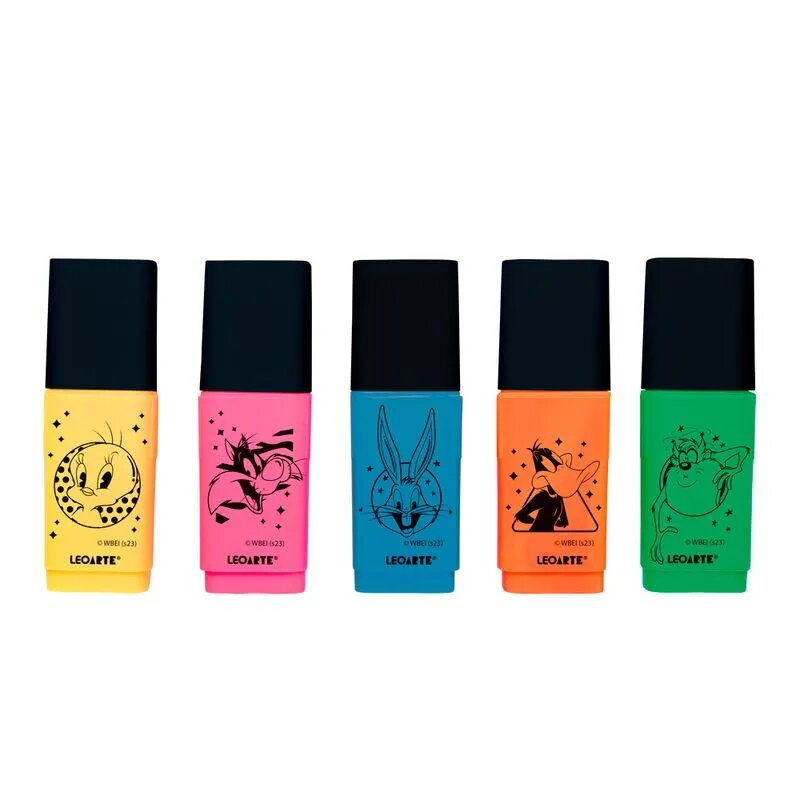 Caneta Marca Texto Mini Neon Looney Tunes Diversos Cores Leo E Leo Avulsa