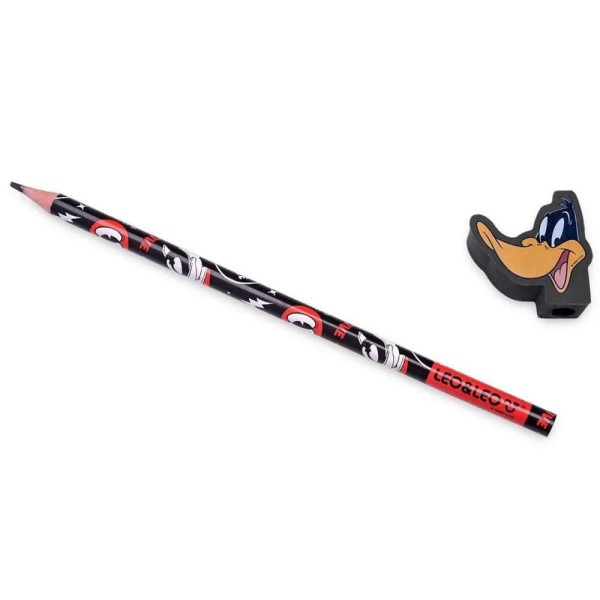 Encontraproduto.com.br - LAPIS HB COM BORRACHA NA PONTA - LOONEY TUNES - LEO & LEO