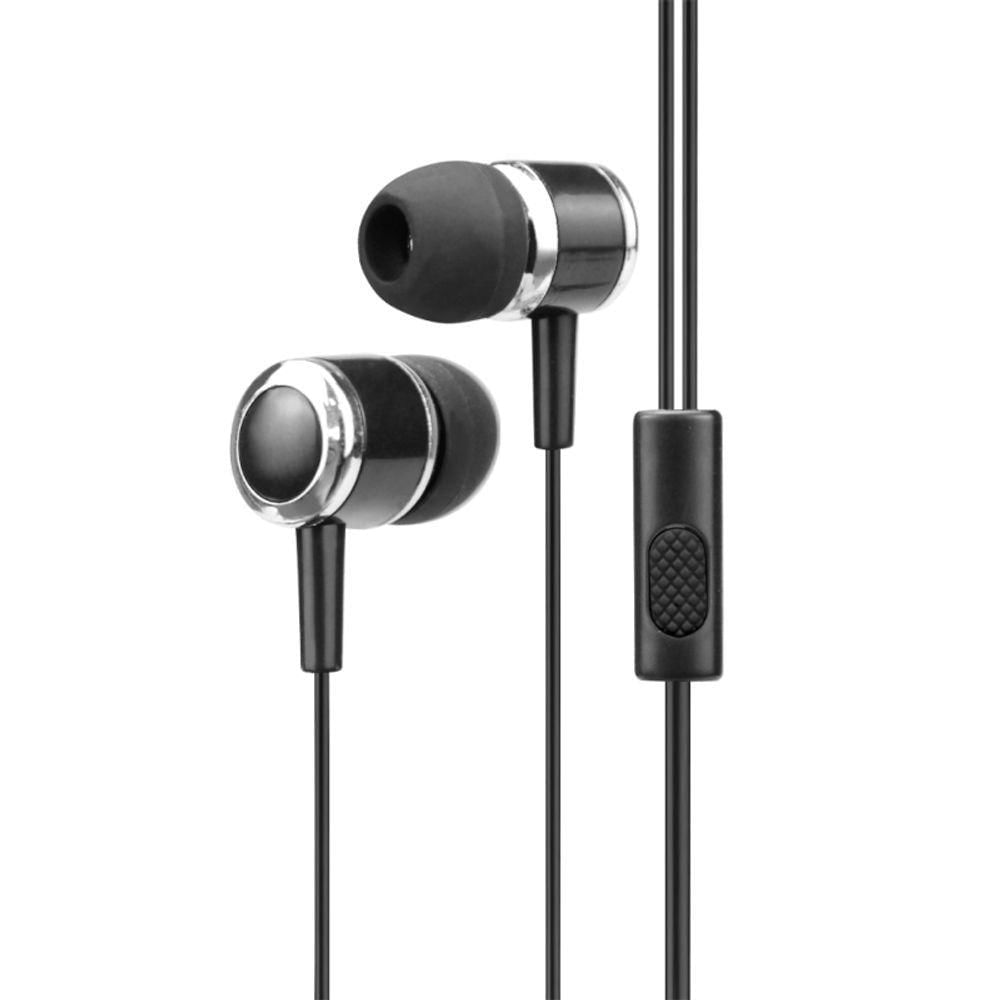 Fone De Ouvido P3 Letron Dot Preto Intra Auricular Com Fio E