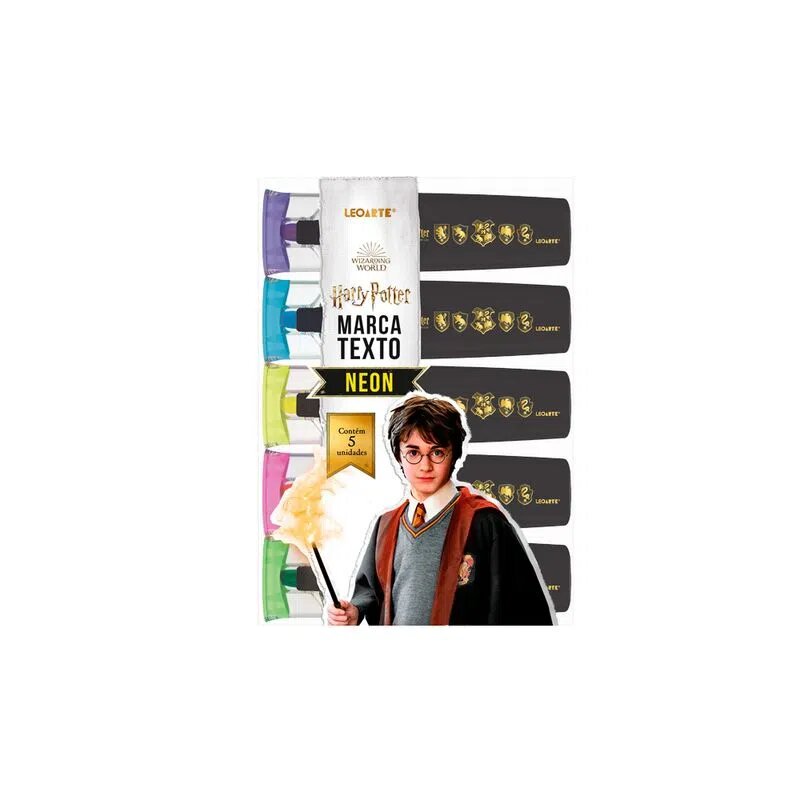 Encontraproduto.com.br - Marca Texto Harry Potter Neon 5 Cores