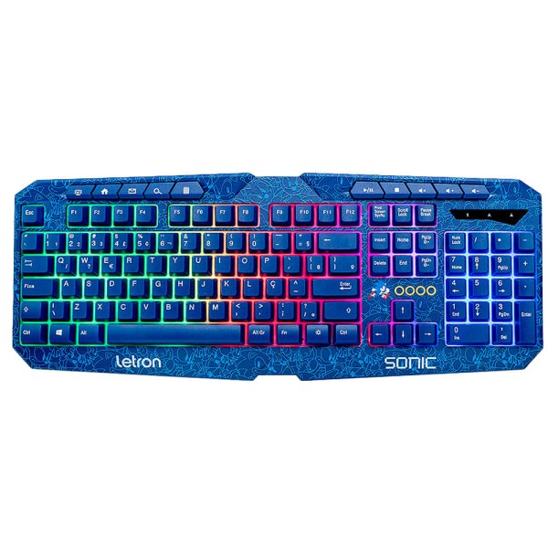 Encontraproduto.com.br - Teclado Gamer USB Letron Sonic LED (MP)
