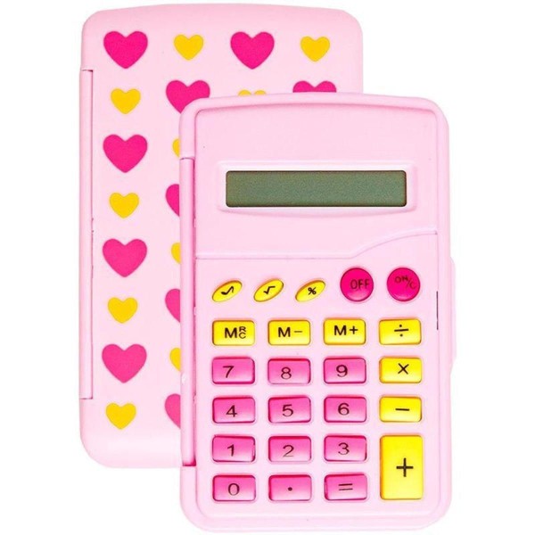Encontraproduto.com.br - Calculadora de Bolso 8 Dígitos Flip Pink Vibes - Letron