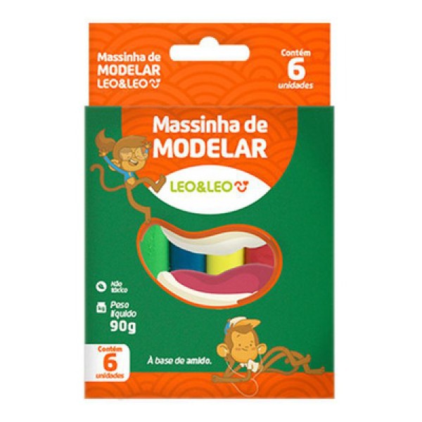 Encontraproduto.com.br - Massinha de Modelar Leo Leo 6 Cores 90 g