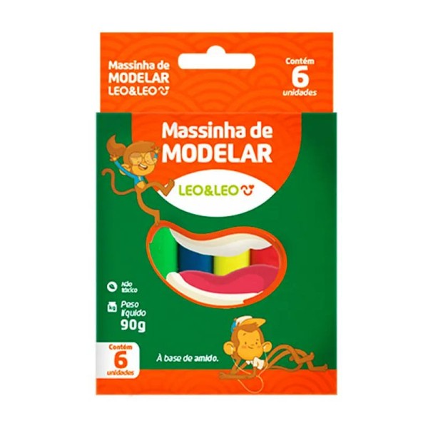 Encontraproduto.com.br - Massinha de Modelar Leo Leo 6 Cores 90 g