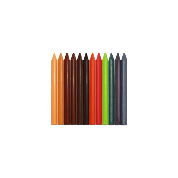 Encontraproduto.com.br - Giz De Cera Triangular 12 Unidades Leo&Leo