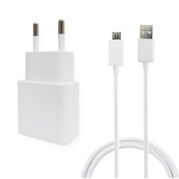 Encontraproduto.com.br - Carregador Usb e Cabo Micro Usb Travel Branco Bivolt Letron