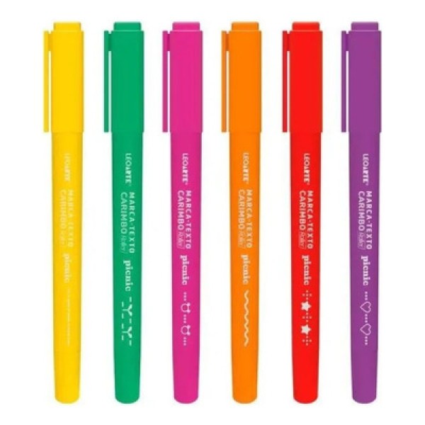 Encontraproduto.com.br - MARCA TEXTO CARIMBO ROLLER PICNIC 6 CORES 72712 LEONORA