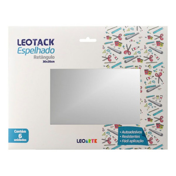 Encontraproduto.com.br - Kit Adesivo Leonora Espelhado Retângulo c/6