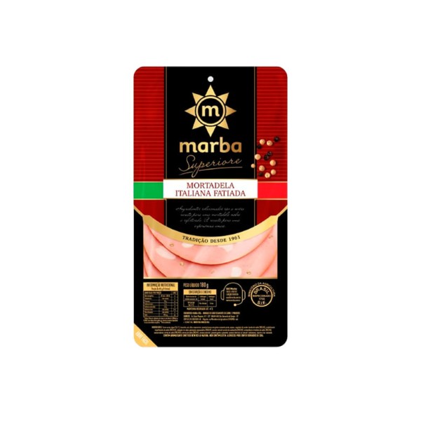 Encontraproduto.com.br - Mortadela Marba Italiana180g Fatiada