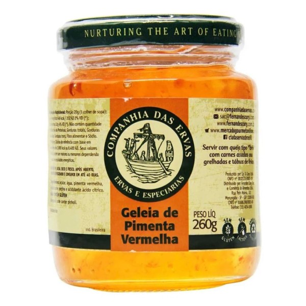 Encontraproduto.com.br - Geleia De Pimenta Vermelha Cia Das Ervas 260 G