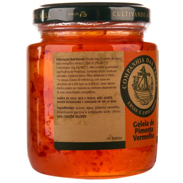 Encontraproduto.com.br - Geleia De Pimenta Vermelha Cia Das Ervas 260 G