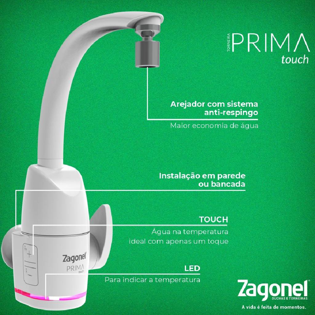 Encontraproduto.com.br - Torneira Elétrica Prima 5500W 220V Brc Zagonel