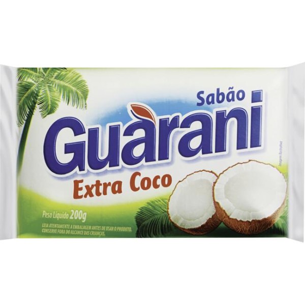 Encontraproduto.com.br - Sabão em Pedaço Guarani Coco Unidade com 200g
