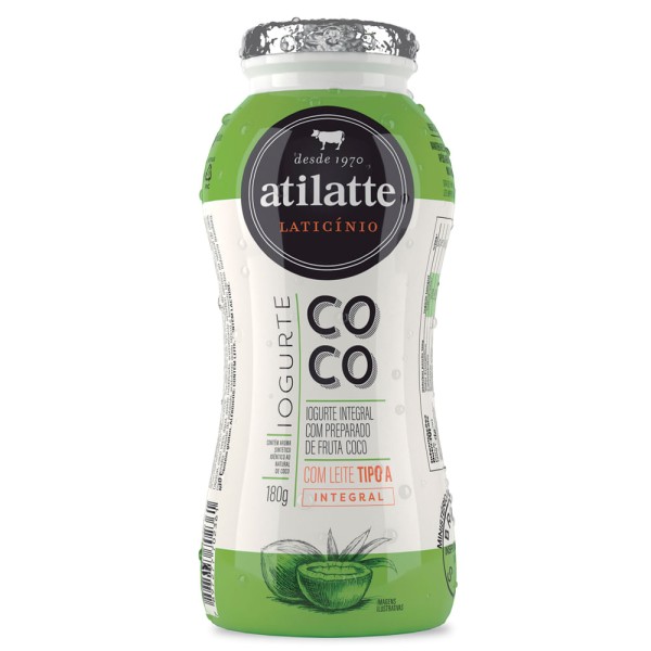 Encontraproduto.com.br - Iogurte Polpa Sabor Coco Ati Latte 180g
